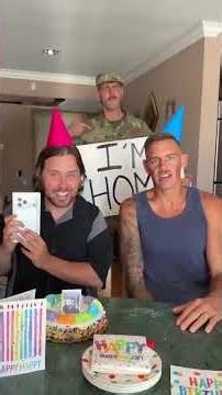 Soldier surprises his brothers and makes birthday wish come true 🥹🥹🥰😍