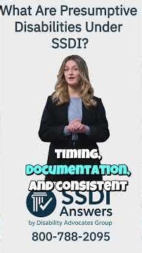 What Are Presumptive Disabilities Under SSDI?