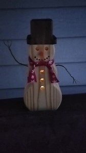 Snowman Wooden Lantern, Old World Vintage Rustic Style With Electric Candle - Etsy