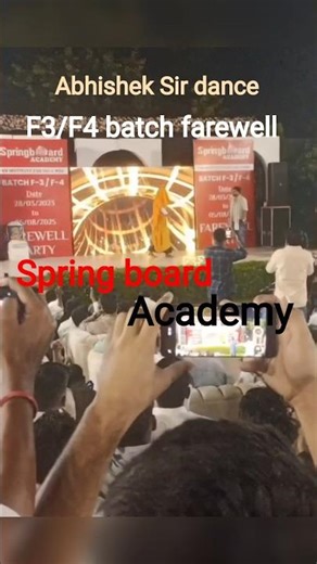 #abhisheksir dance F3 F4 batch farewell #springboard #digvijaysir #rajveersir dance