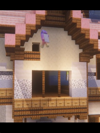 Minecraft 1.20 - Cherry Blossom Survival House Tutorial in 6 Minutes (2)