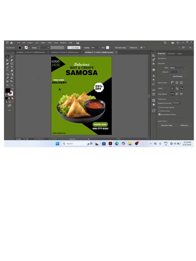 A Simple Samosa Poster/ Design in Adobe illustrator/ illustrator tutorial #graphicdesign #adobeillustrator #posterdesign #design #unfrezzmyaccount