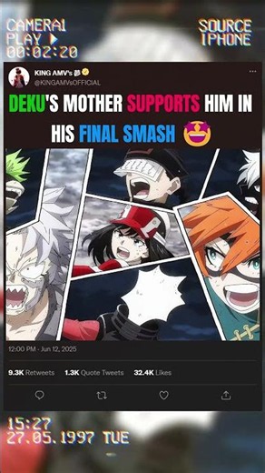 DEKU'S MOTHER SUPPORTS HIM IN HIS FINAL SMASH 🤩 | #myheroacademia #edit #amv #anime