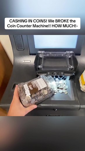 CASHING IN COINS! We BROKE the Coin Counter Machine!! HOW MUCH!-🪙#tiktok #shop #vending #cash #trifting #coin #money #fpy #trending #viral #trend #viralvideo #trendingvideos #fpyシ #usa