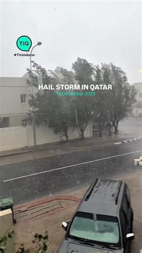 This Is Qatar - TIQ on Instagram: "Hail storm in Qatar 😍 Credit @qtr.republic"
