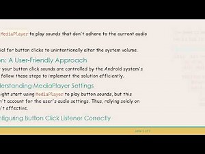 How to Set Button Click Sound to Be Controlled by Android System AudioManager