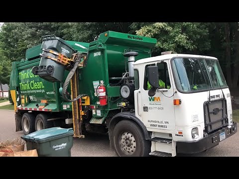 Waste Management Yard Waste: 3 McNeilus ZR Garbage Trucks