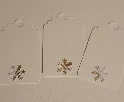Gold Plaid Snowflake Gift Tags, Handmade Set of 10 - Etsy Canada