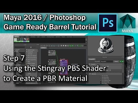 #7 How to create a Stingray PBS PBR Shader Material in Maya - Maya High Poly to Low Poly Tutorial
