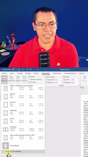 Agregar margenes a un documento de word