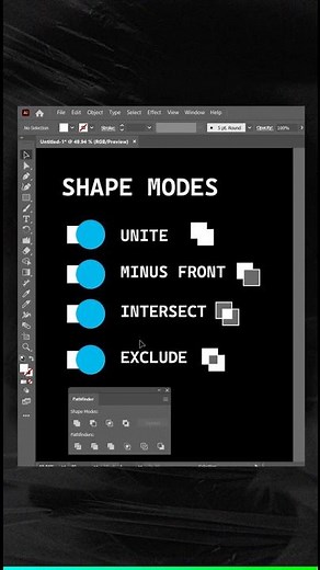Adobe Illustrator Shape Modes Explained | Pathfinder Tool Tutorial