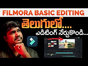 How to edit videos in filmora telugu | Basic video editing in Filmora 15 Learn Video Editing Telugu