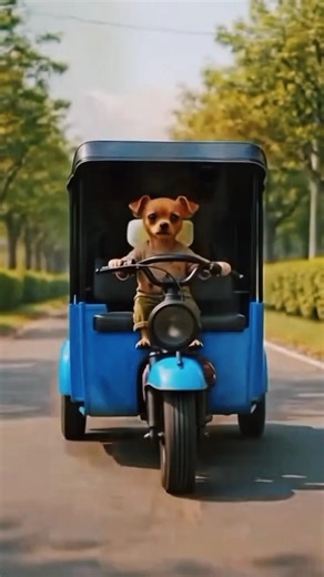 Pippi's rickshaw breaks down and Pippi works hard to get a new one.#tranding #cute #foryouvideo