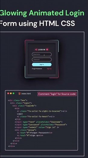 Build a clean and responsive HTML & CSS form from scratch#HTML #CSS #Coding #Programming