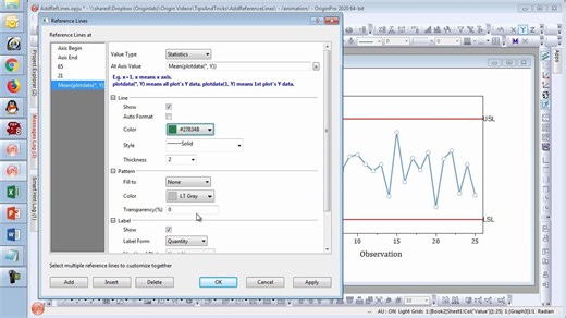 在图上添加参考线