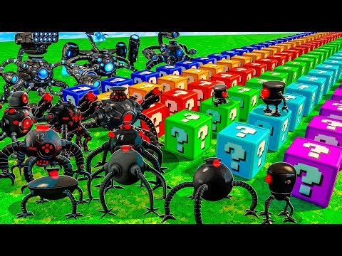 Lucky Block Battle with the New Omnidroids V.1-V.18 in Garry's Mod!