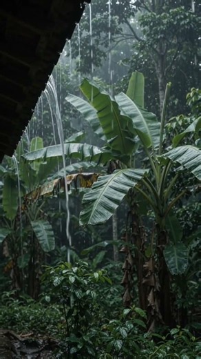 Gentle Rain & Soft Wind Sounds for Deep Sleep 🌧️ | Relaxing Tropical Rainforest Ambience #RainSounds