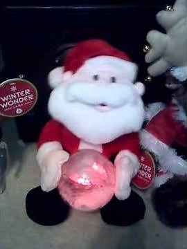 Sound N Light animated singing Santa Claus with snowglobe (Re upload)