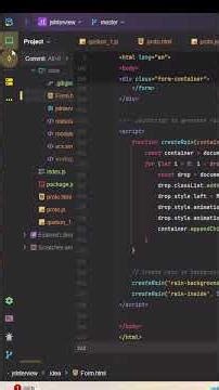 #3d Registration Form with Rain Animation | HTML CSS JavaScript UI Design #shorts #shortvideo