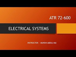 ATR 72-600 Electrical Systems Part - I