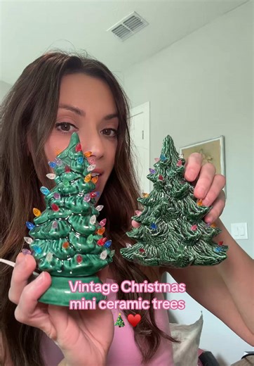 Vintage ceramic Christmas trees #vintagechristmas #vintageceramictree #vintagechristmasdecor #christmas2025