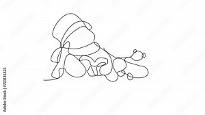 Animated self drawing of World Snowman Day vector illustration. Celebrated every year on January 18th and is a day dedicated to appreciating and building everyone's favorite the snowman. Stock Video