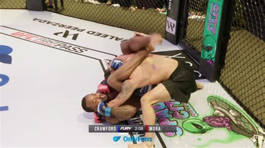 Gerald Crawford wins by triangle in the first round! #onlyfans #furyfc115 #tapout #prelims | Fury Fighting Championship