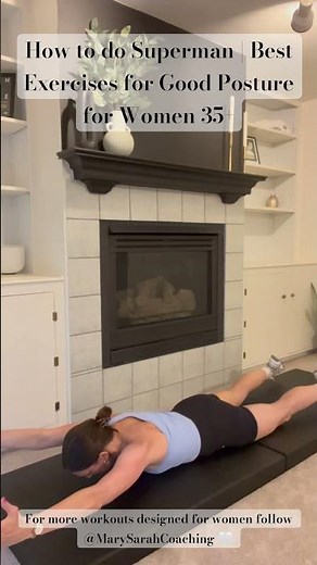 How to do Superman | Best Exercises for Good Posture for Women 35+ 🤍