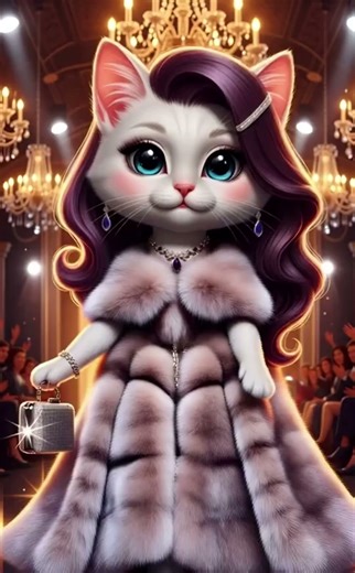 “Elegant Catwalk in Long Flowing Dress | Royal Cat Fashion Show | Catwalk Universe” #catfashion