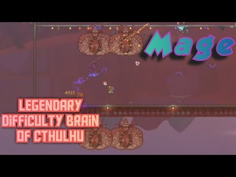 Brain Of Cthulhu Legendary mode Mage - Terraria