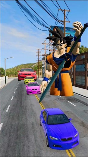 🚗 Small to Giant Cars vs Sword Man – Ultimate Cutting Challenge #gaming #shorts