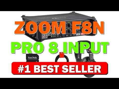 Zoom F8n Pro 8 Input 10 Track Multitrack Field Recorder Bundle with Sony - B09W7N1D9R