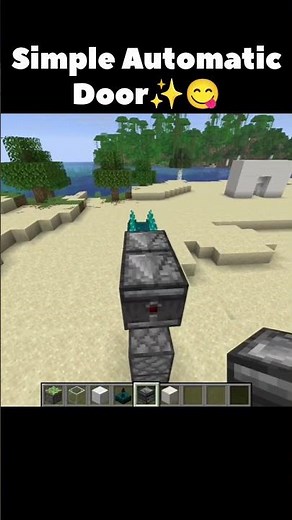 🤫Simple Automatic Door Build – Easy & Fast Redstone! #bestminecraftclips #minecraftgaming #gaming