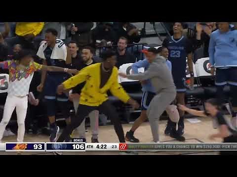Grizzlies Bench & FedEx Forum ERUPTS After Santi Aldama Reverse Dunk