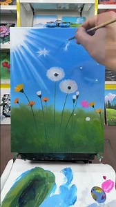 Easy Landscape Painting #howtopaint #painting #acrylicpainting #paintingtutorial #landscapepainting