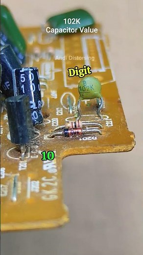 reading capacitor values with codes one, zero and two #tips #capacitor #value #102k