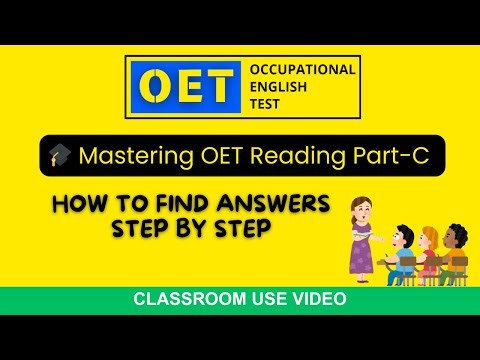Mastering OET Reading Part C How to find answers step by step | OET 2.0 Online Classroom