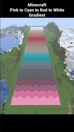 Minecraft Pink to Cyan to Red to White Gradient