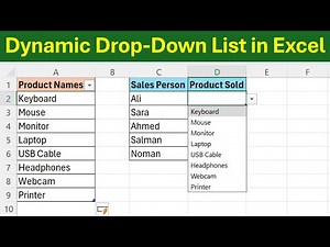 How to Create a Dynamic Drop-Down List in Excel (Auto-Update in 2025)
