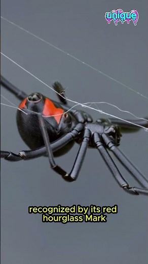 “Black Widow: The Deadly Hourglass Spider 🕷️⚠️” #facts #animals #uniquefacts #nature #spider