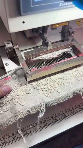 Automated Industrial Machine Precise Fringe and Lace Trimming Process