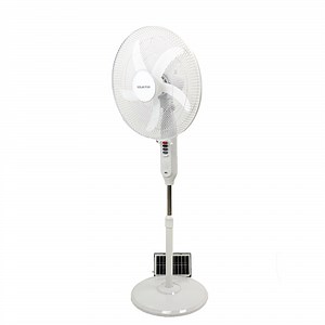 [Hot Item] 16-Inch Rechargeable LED Stand Fan Multifunction Solar Panel Electric Power Outdoor Use