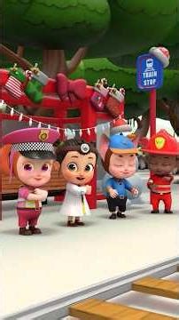 Community helpers on Train Choo Choo | Rosoo - Baby Songs #kidssong #nurseryrhymes #foryou #shorts