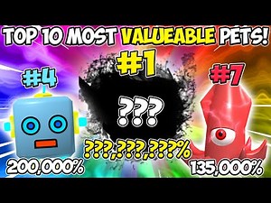 TOP 10 MOST VALUEABLE PETS Of ALL TIME In BubbleGum Simulator!! (Roblox)