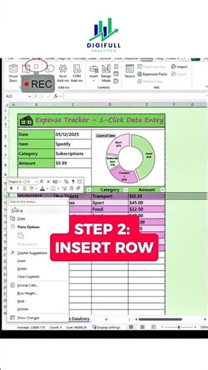 Excel tips | Expenses Tracker | Income Tracker | DATA ENTRY using VBA and Macro. #productivityhacks