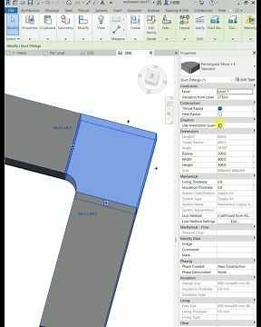 4 in 1 Rectangular Elbow Revit Duct Fitting