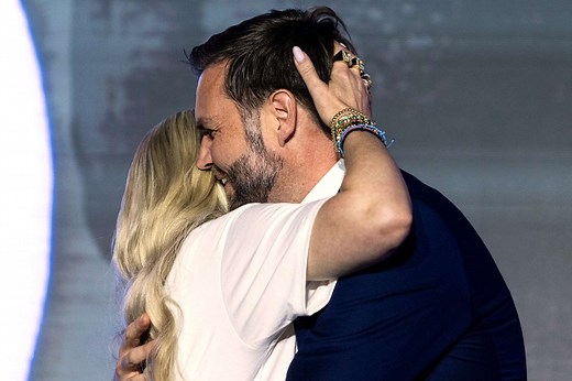 JD Vance and Erika Kirk's Warm Hug at Turning Point Event Goes Viral