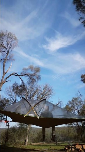 From blue skies to firelight 🔥 A 2-person tree tent for every moment in nature #camping