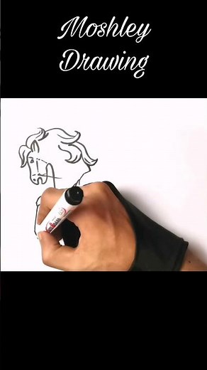 Drawing a Carousel Horse #shorts