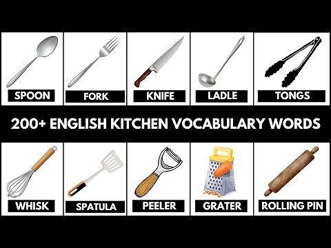 200+ English Kitchen Vocabulary Words | Kitchen Utensils & Tools for Everyday Use